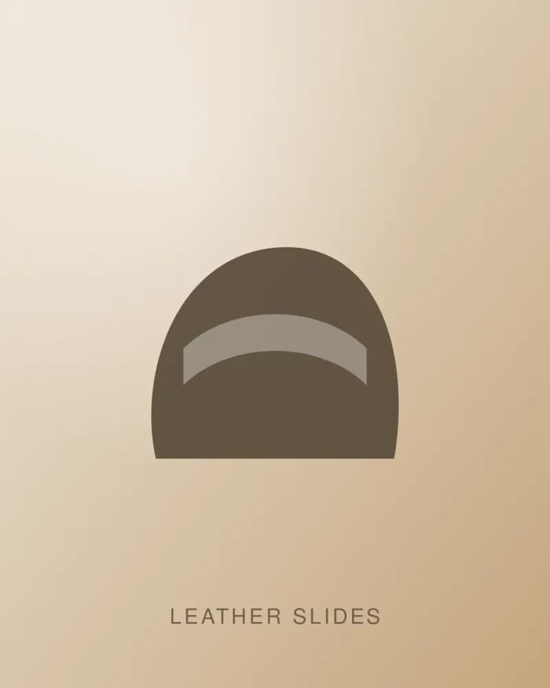 Leather slides