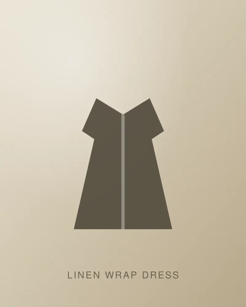 Linen wrap dress